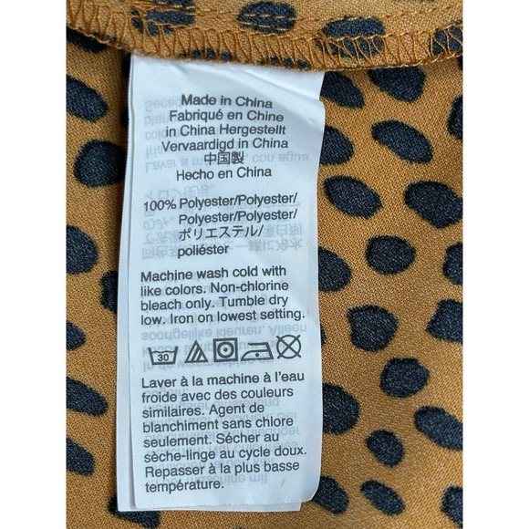 J Crew Factory Womens Drapey Twill Wrap Dress Size 12 Animal Print Nwt - Picture 6 of 8